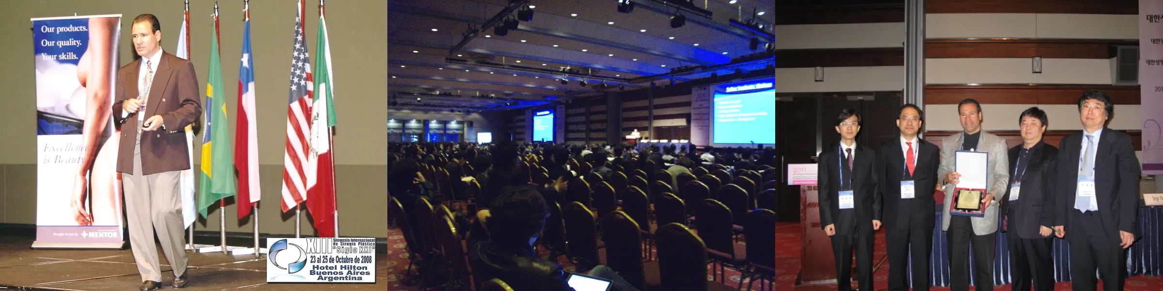 Dr. Perez lecturing at international plastic surgery congresses